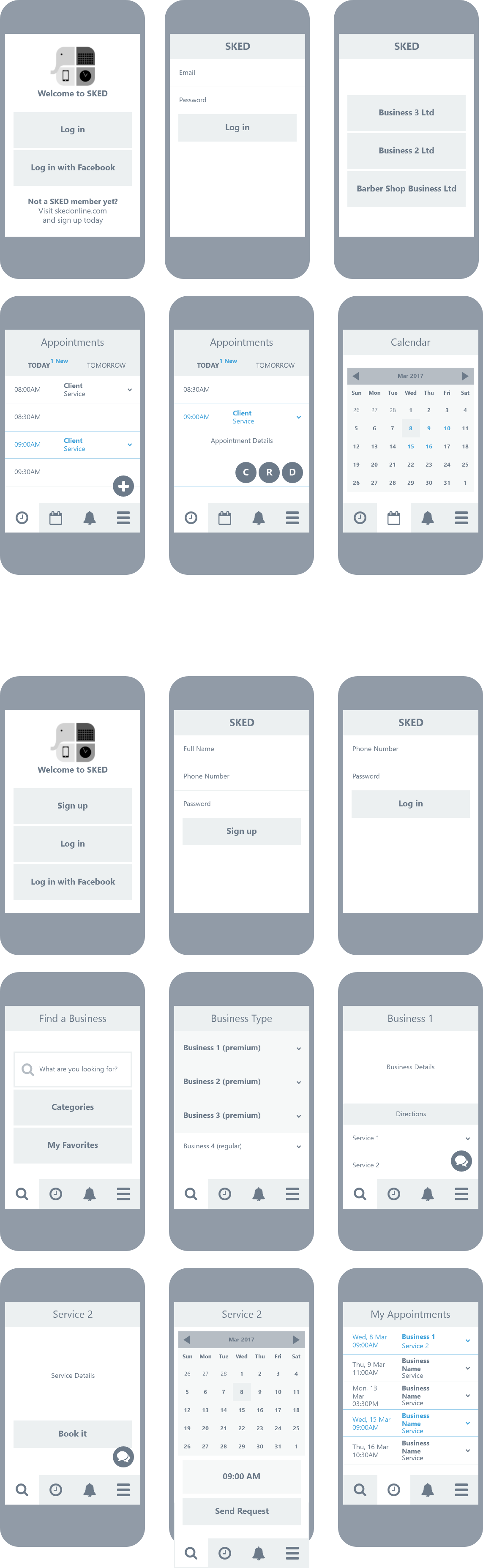 wireframes