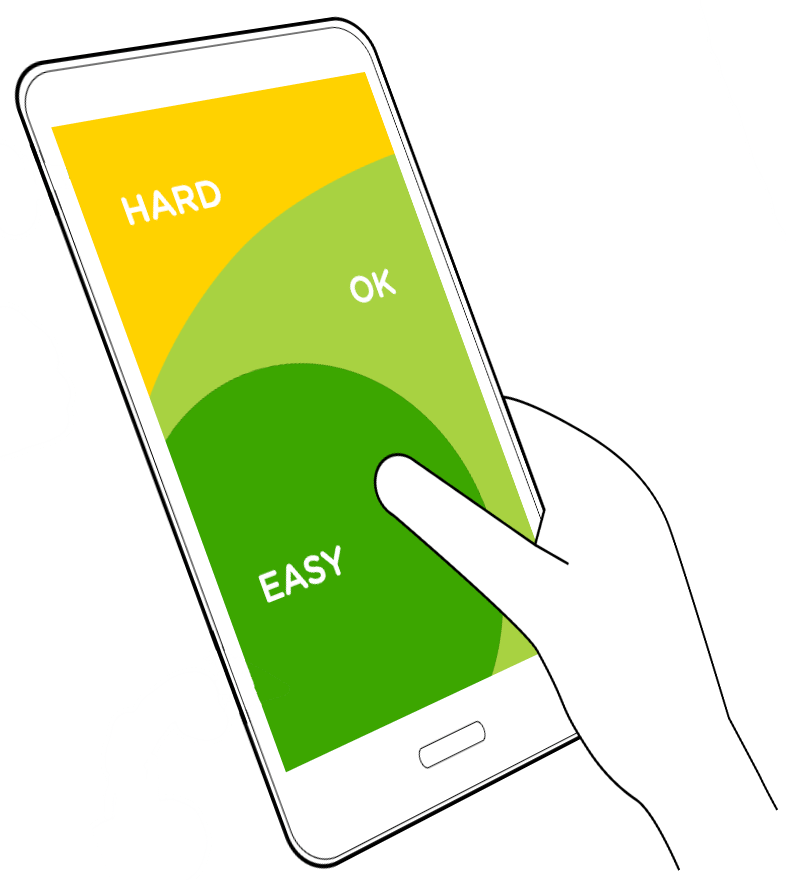 mobile screen thumb stretch comfort areas