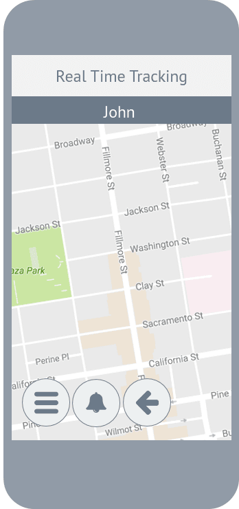 real time tracking screen
